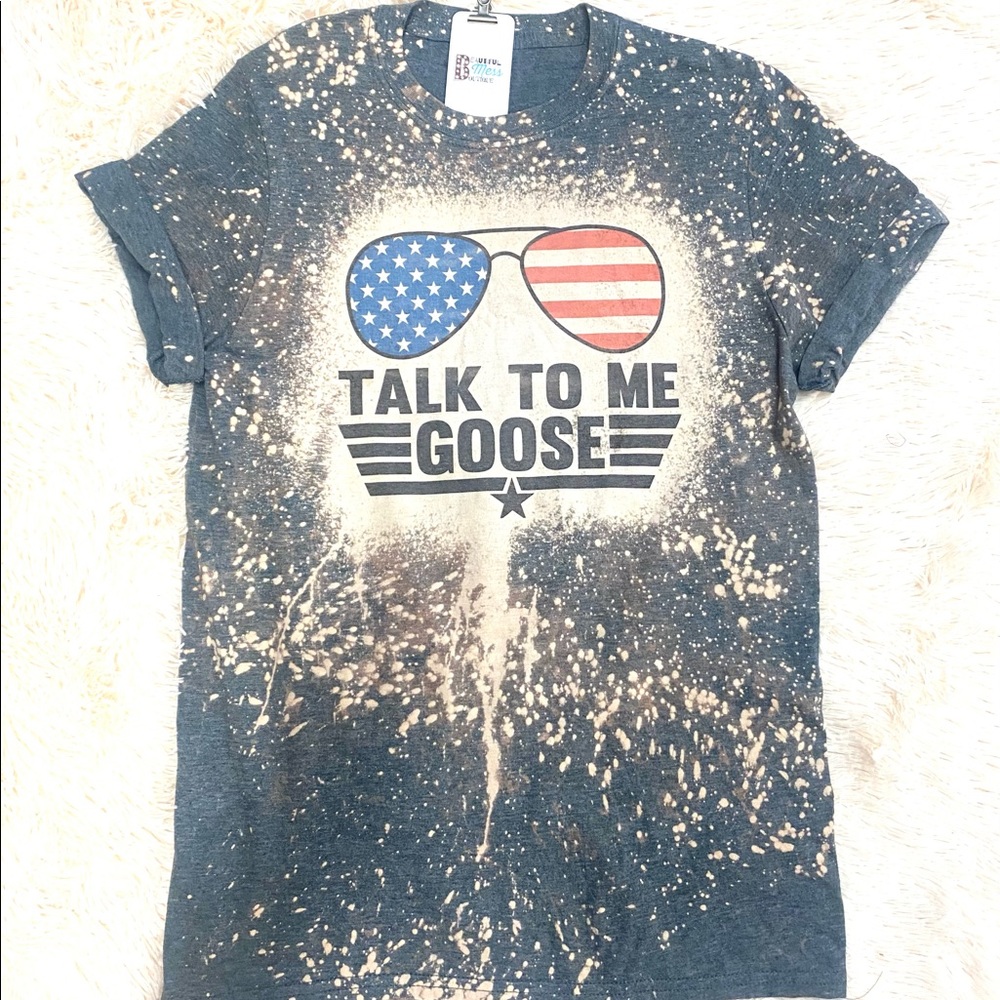 NWT Top Gun “Talk To Me Goose”  Graphic Bleach Tee